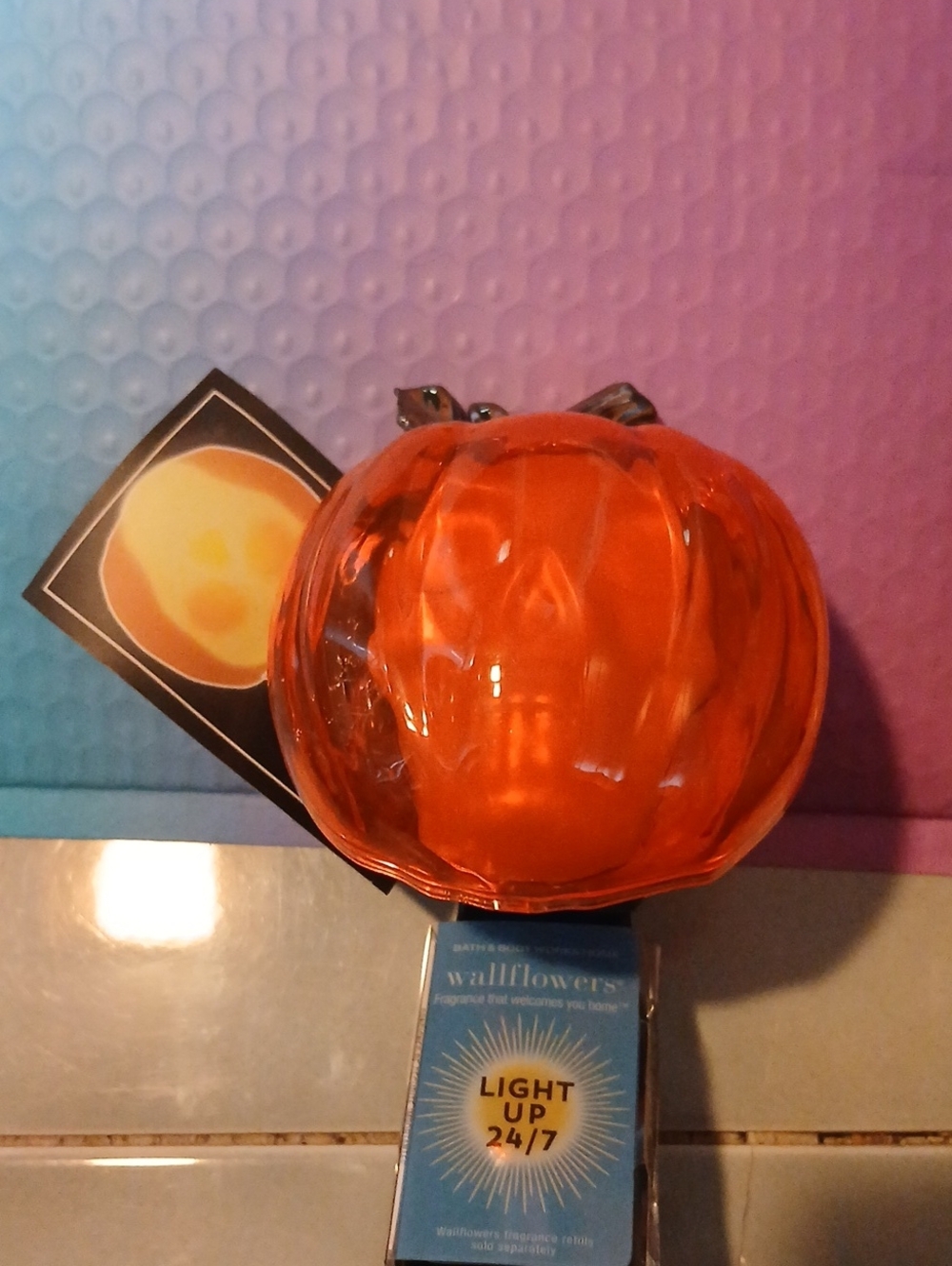Wallflower Orange Glass Pumpkin Fragrance Accent